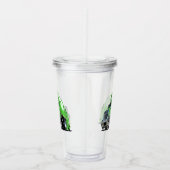 Cartoon-Müllwagen Acryltrinkbecher (Rechts)