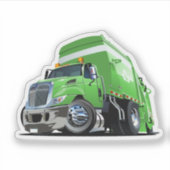 Cartoon-Müllwagen Aufkleber (Vorderseite)