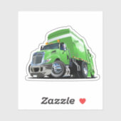 Cartoon-Müllwagen Aufkleber (Blatt)