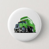 Cartoon-Müllwagen Button (Vorderseite)