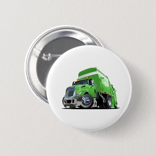 Cartoon-Müllwagen Button (Vorne & Hinten)