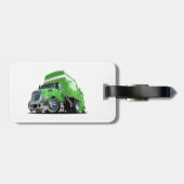 Cartoon-Müllwagen Gepäckanhänger (Rückseite horizontal)