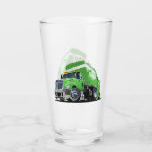 Cartoon-Müllwagen Glas (Rückseite)