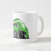 Cartoon-Müllwagen Jumbo-Tasse (Vorderseite Rechts)