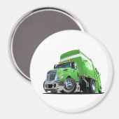Cartoon-Müllwagen Magnet (Vorderseite/Rückseite)