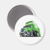 Cartoon-Müllwagen Magnet (Vorderseite/Rückseite)