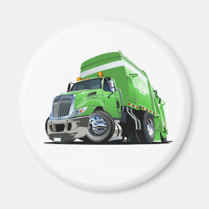 Cartoon-Müllwagen Magnet