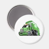Cartoon-Müllwagen Magnet (Vorderseite/Rückseite)