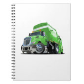 Cartoon-Müllwagen Notizblock (Vorderseite)