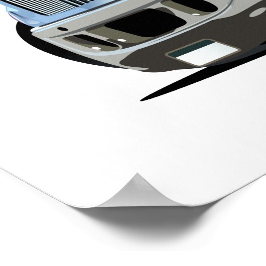 Cartoon-Müllwagen Poster (Ecke)