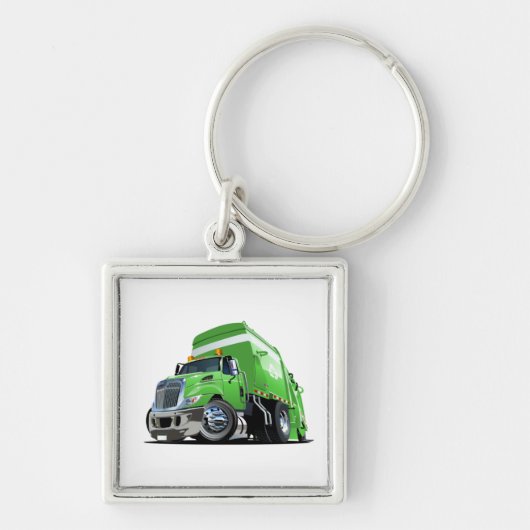 Cartoon-Müllwagen Schlüsselanhänger (Vorne)