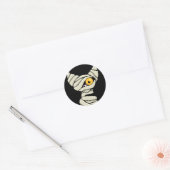 Cartoon Mummy Cat Halloween Runder Aufkleber (Umschlag)