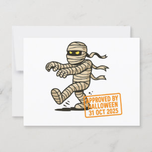 Cartoon Mummy - zu Halloween genehmigt Postkarte