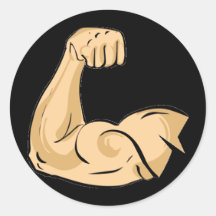 CARTOON MUSCLES MAN kräftiger Arm Bizeps athletisc