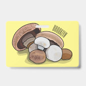 Cartoon Mushroom-Abbildung Ausweis (Rückseite)