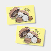 Cartoon Mushroom-Abbildung Ausweis (Vorder- & Rückseite)