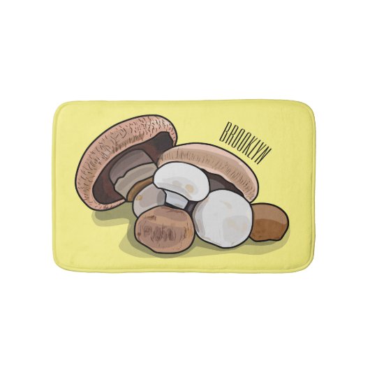 Cartoon Mushroom-Abbildung Badematte (Vorderseite)
