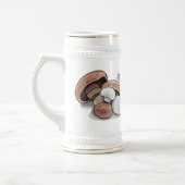 Cartoon Mushroom-Abbildung Bierglas (Links)