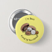 Cartoon Mushroom-Abbildung Button (Vorne & Hinten)