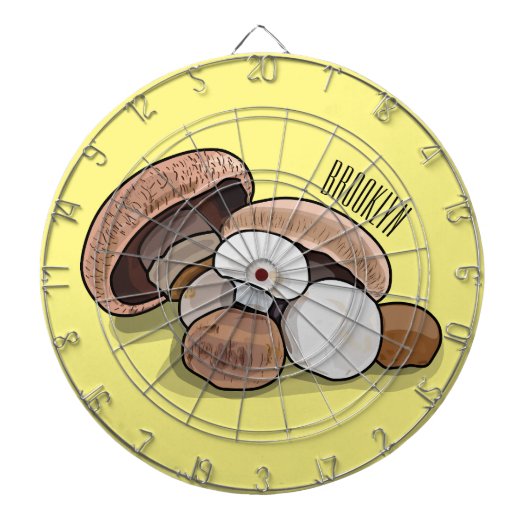 Cartoon Mushroom-Abbildung Dartscheibe (vorne)