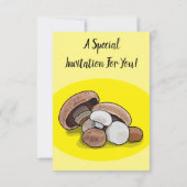 Cartoon Mushroom-Abbildung Einladung (Rückseite)