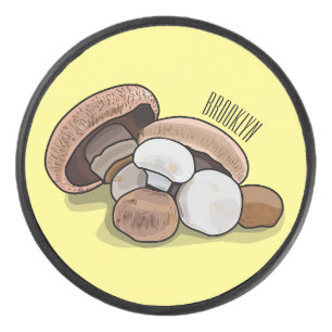 Cartoon Mushroom-Abbildung Eishockey Puck