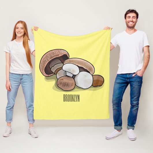 Cartoon Mushroom-Abbildung Fleecedecke (Beispiel)