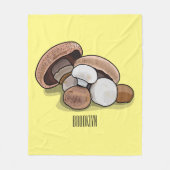 Cartoon Mushroom-Abbildung Fleecedecke (Vorderseite)