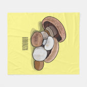 Cartoon Mushroom-Abbildung Fleecedecke (Vorderseite (Horizontal))
