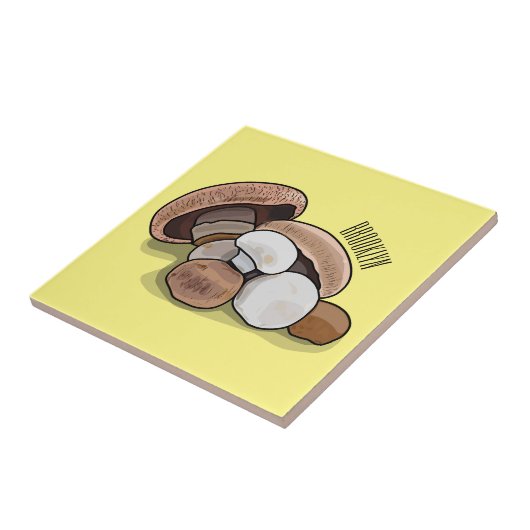 Cartoon Mushroom-Abbildung Fliese (Seite)