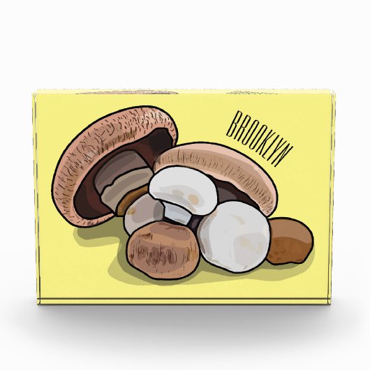 Cartoon Mushroom-Abbildung Fotoblock (Vorderseite)