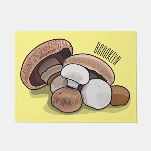 Cartoon Mushroom-Abbildung Fußmatte (Vorderseite)