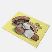 Cartoon Mushroom-Abbildung Fußmatte (Schrägansicht)