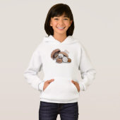 Cartoon Mushroom-Abbildung Hoodie (Vorne ganz)