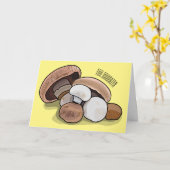 Cartoon Mushroom-Abbildung Karte (Gelbe Blume)