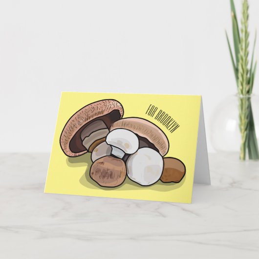 Cartoon Mushroom-Abbildung Karte (Vorderseite)