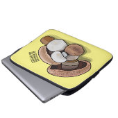 Cartoon Mushroom-Abbildung Laptopschutzhülle (Vorne Knopf)
