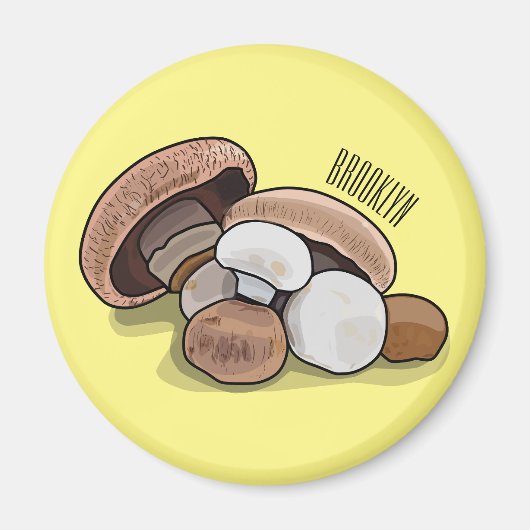 Cartoon Mushroom-Abbildung Magnet (Vorne)