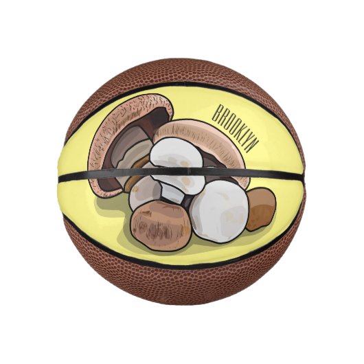Cartoon Mushroom-Abbildung Mini Basketball (Vorderseite)
