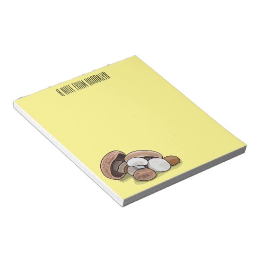 Cartoon Mushroom-Abbildung Notizblock (angewinkelt)