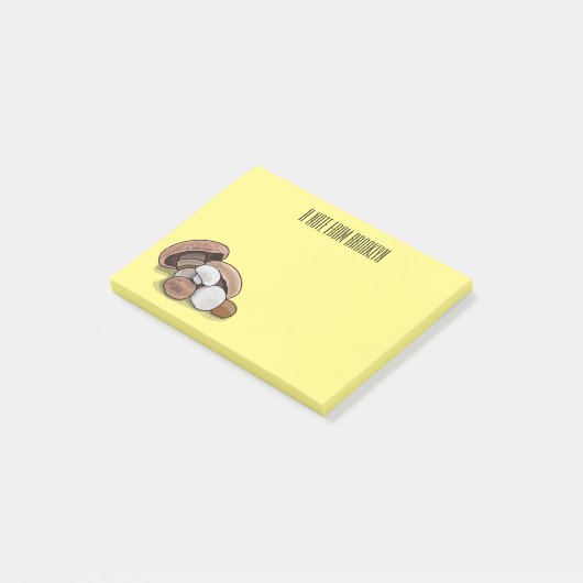 Cartoon Mushroom-Abbildung Post-it Klebezettel (angewinkelt)