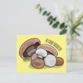 Cartoon Mushroom-Abbildung Postkarte (Stehend Vorderseite)