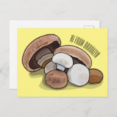 Cartoon Mushroom-Abbildung Postkarte (Vorne/Hinten)