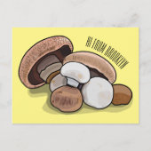 Cartoon Mushroom-Abbildung Postkarte (Vorderseite)