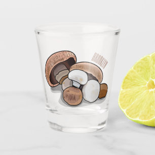 Cartoon Mushroom-Abbildung Schnapsglas