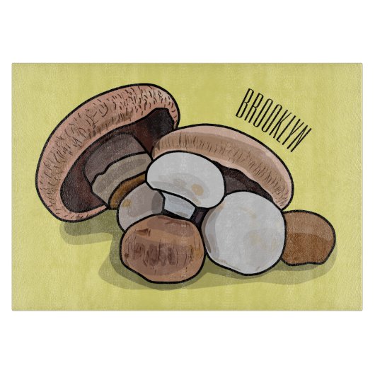 Cartoon Mushroom-Abbildung Schneidebrett (Vorderseite)