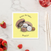 Cartoon Mushroom-Abbildung Serviette (Beispiel)
