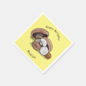 Cartoon Mushroom-Abbildung Serviette (Ecke)