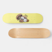 Cartoon Mushroom-Abbildung Skateboard (Horizontal)