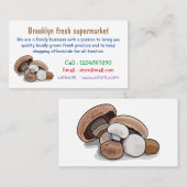 Cartoon Mushroom-Abbildung Visitenkarte (Vorne/Hinten)